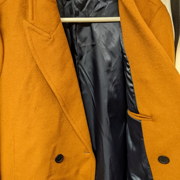 Simon's LE31 Camel Long Pea Coat 42 - Picture 4 of 7